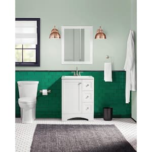Lancaster 24.5 in. W x 18.69 in. D Shaker Bath Vanity with White Cultured Marble Top