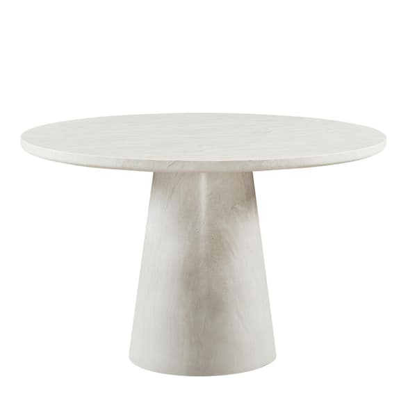 Sagestone 48 in. L x 48 in. D Cloud Concrete Round Dining Table for Indoor/Outdoor Use (Seats 4)