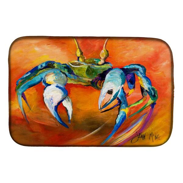 Caroline's Treasures 14 in. x 21 in. Multi-Color Crab Dish Drying