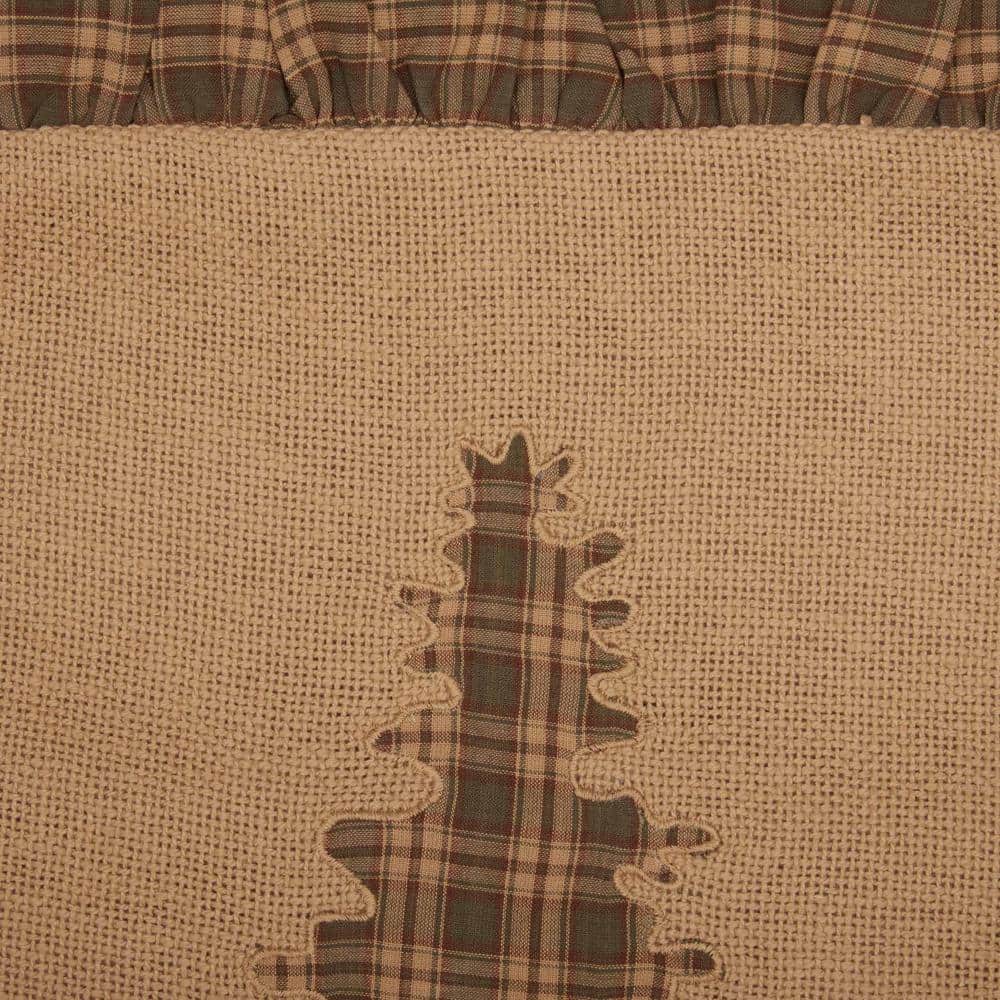 Cedar Ridge Tan Green Burlap Cotton Square Pillow