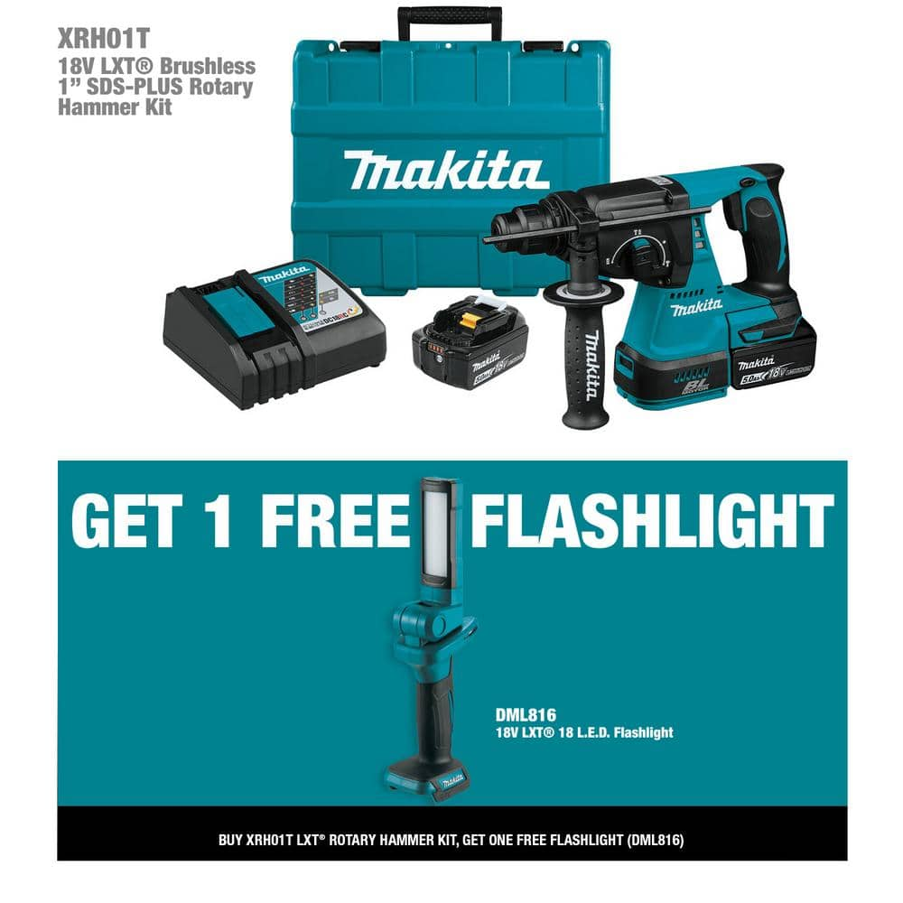 Makita 18V LXT Lithium-Ion 1 in. Brushless Cordless SDS-Plus