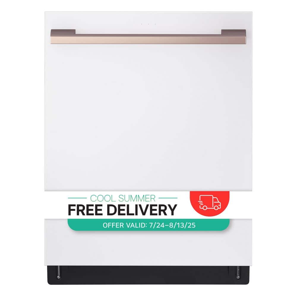 LG STUDIO SMART Top Control Dishwasher in Essence White with 1-Hour Wash & Dry, QuadWash Pro, and TrueSteam