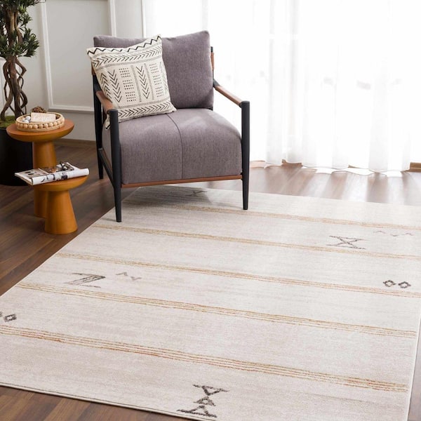 Deja Cream Gold 5 ft. x 7 ft. Area Rug