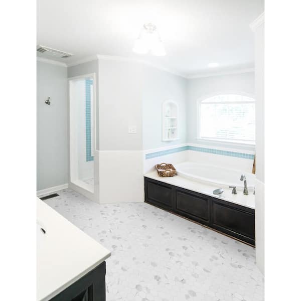 Ader Statuary 2 in. Hexagon 12 in. x 12 in. x 0.39 in. Matte Porcelain Mesh-Mounted Mosaic Tile (7.36 sq. ft./Case)