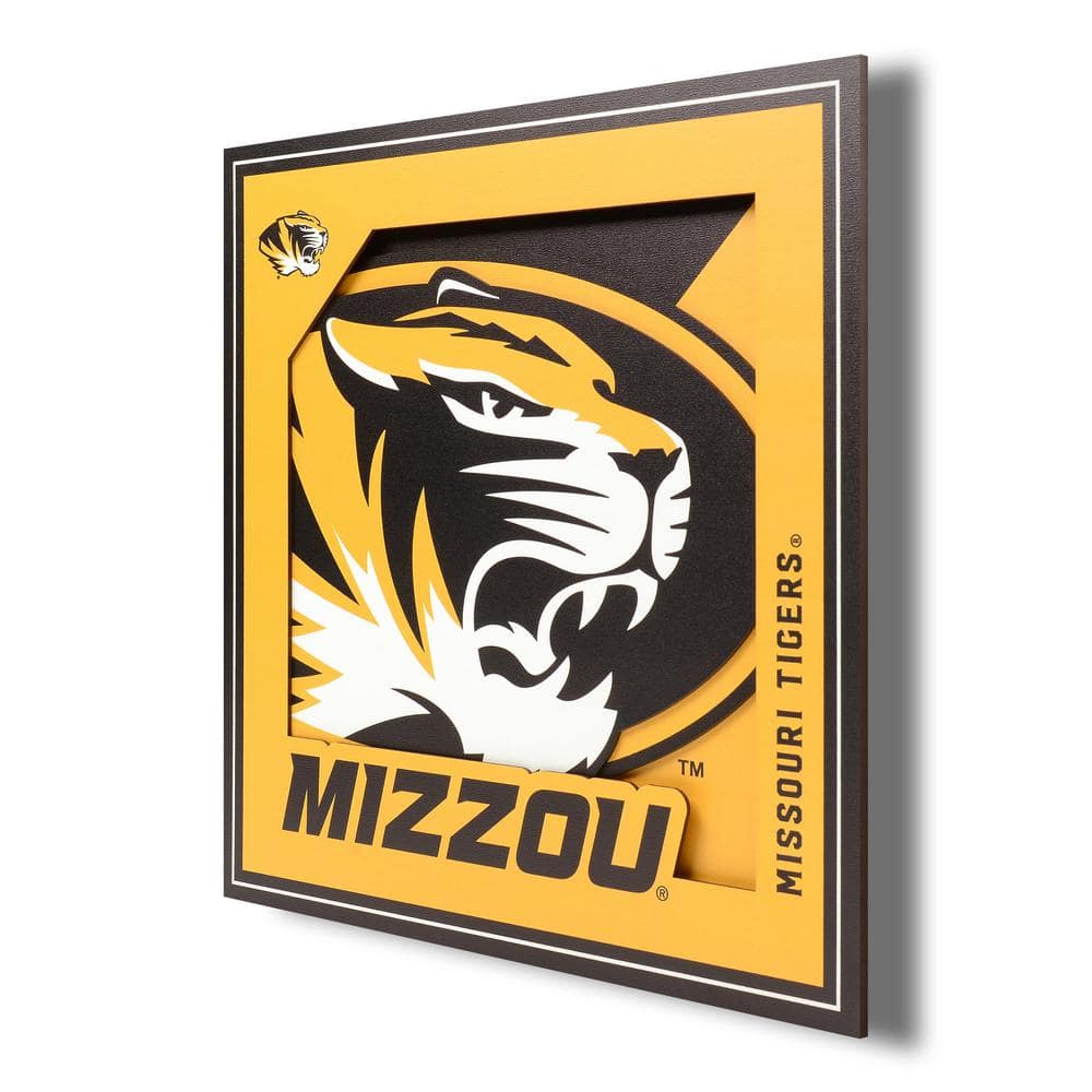 YouTheFan NCAA Missouri Tigers 3D Logo Series Wall Art - 12x12