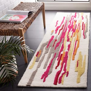 Rodeo Drive Ivory/Red 2 ft. x 8 ft. Abstract Runner Rug