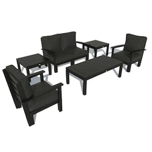 6-Piece Plastic Outdoor Loveseat, Set of Chairs, Conversation Bespoke Deep Seating and 2 Side Tables with Cushions