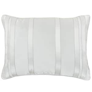 Charleston Polyester Platinum Boudoir Decorative Throw Pillow 15 in. X 20 in.