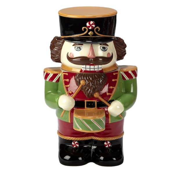 Holiday Magic Nutcracker 6.75 in. Earthenware 3-D Cookie Jar