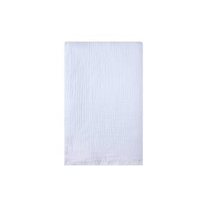 Muslin 4-Layers, Cotton Bed Cover Blanket, White, 95 x 102 in., King Size