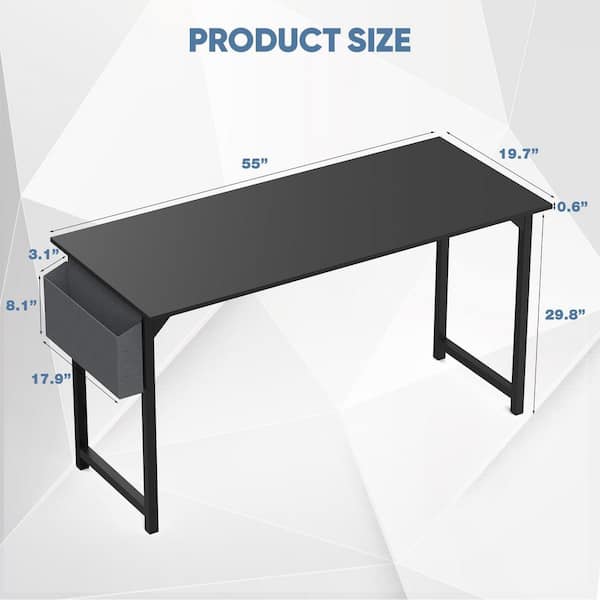 WONDER COMFORT 55 in. Rectangular Black Thicken Metal Frame