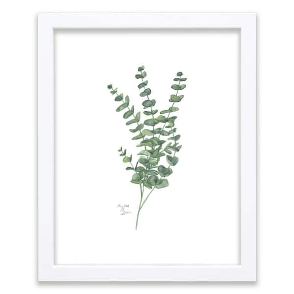 Unbranded Nature's Lace 1 "True Blue Eucalyptus" by Alyssa Lewis Individual White Framed Nature Art Print 24 in. x 18 in.