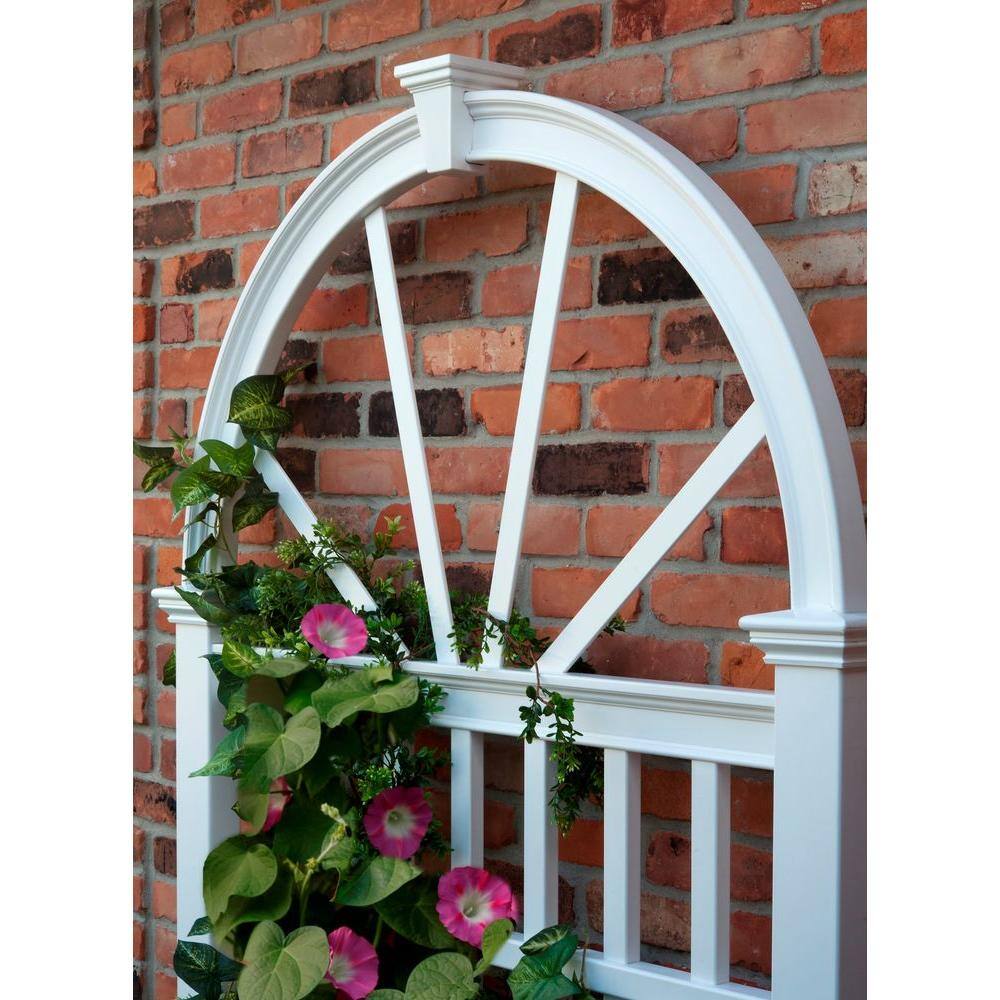 Vienna 49" x 84" White Vinyl Garden Trellis