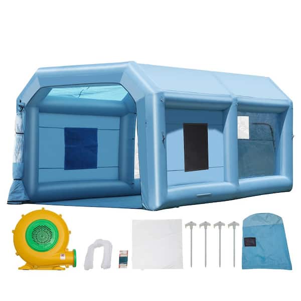 SVOPES Portable Spray Shelter, 21 x 13.5 x 9.8 ft., 1100W Blower and Filtration System, Perfect for Mid-Size Vehicles