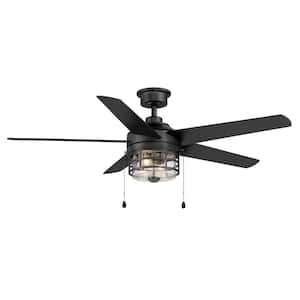 Colbridge 52 in. LED Indoor/Outdoor Natural Iron Ceiling Fan with Light