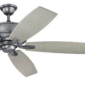 Monarch Patio 70 in. Outdoor Weathered Steel Downrod Mount Ceiling Fan with Wall Control Included for Patios or Porches
