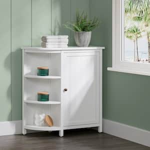 Dover 27 in. W x 28 in. D x 10 in. H Free Standing Linen Cabinet with Shelving in White