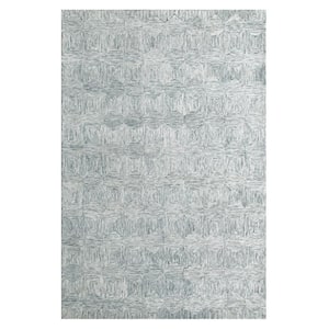 Era Silver Gray 7 ft. 9 in. x 9 ft. 9 in. Contemporary Hand-Tufted Geometric 100% Wool Rectangle Area Rug