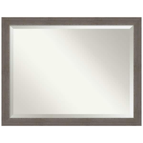 Amanti Art Alta Brown Grey 44.5 in. H x 34.5 in. W Framed Wall Mirror