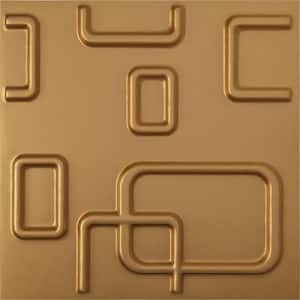 11-7/8"W x 11-7/8"H Oslo EnduraWall Decorative 3D Wall Panel, Gold (12-Pack for 11.76 Sq.Ft.)