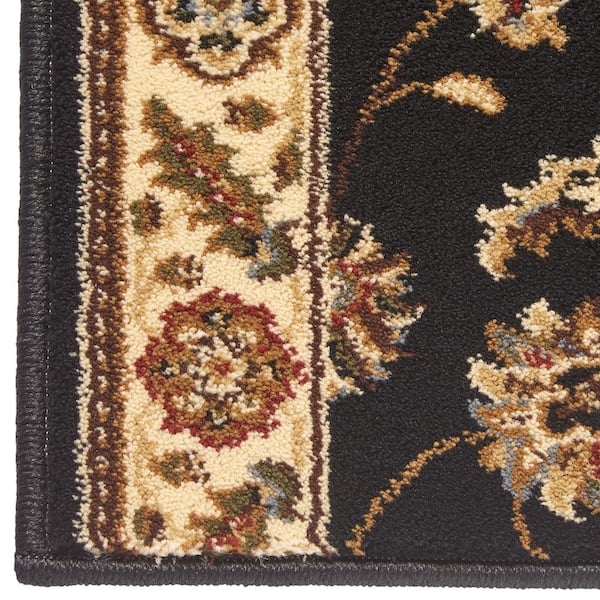 Stratford Kazmir Black 9 in. x 26 in. Stair Tread Cover