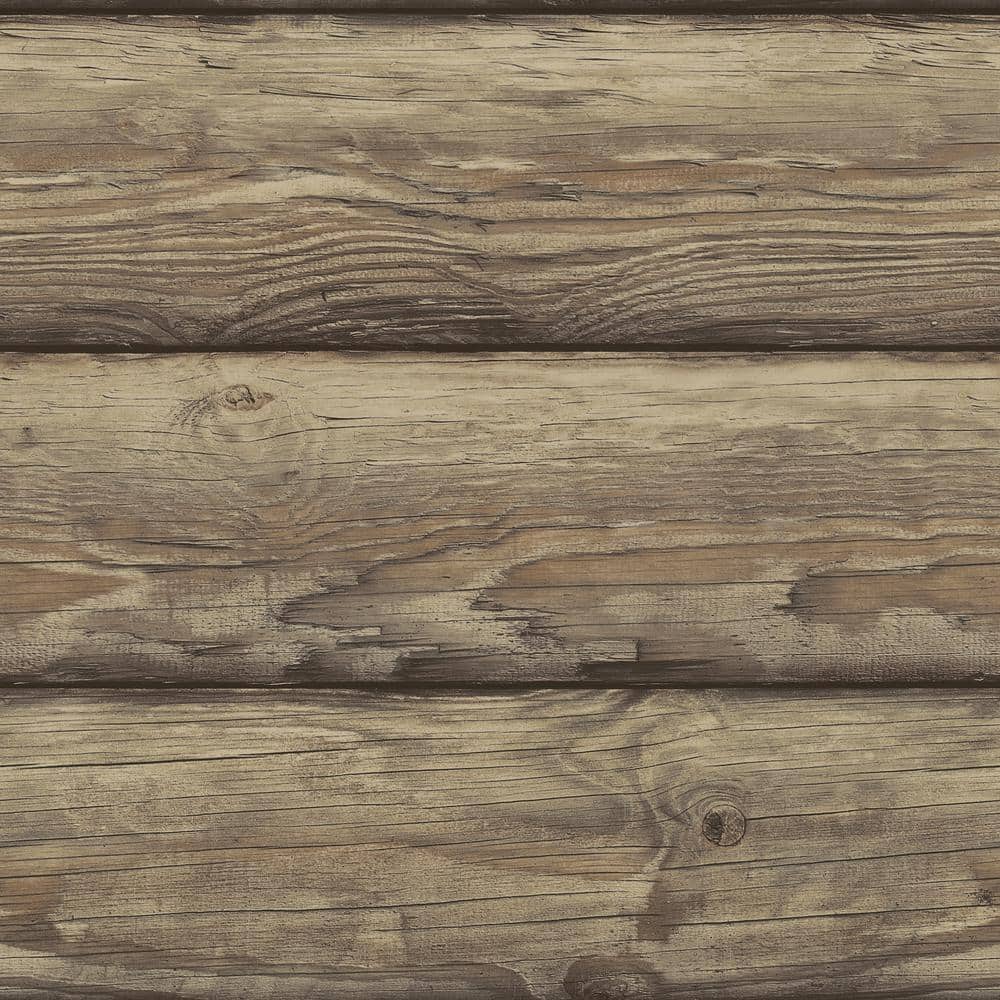 Chesapeake 8 in. W x 10 in. L Brown Bunkhouse Chestnut Wallpaper Sample