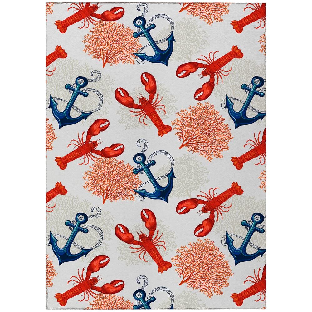 Harpswell Ivory 8 ft. x 10 ft. Geometric Indoor/Outdoor Area Rug