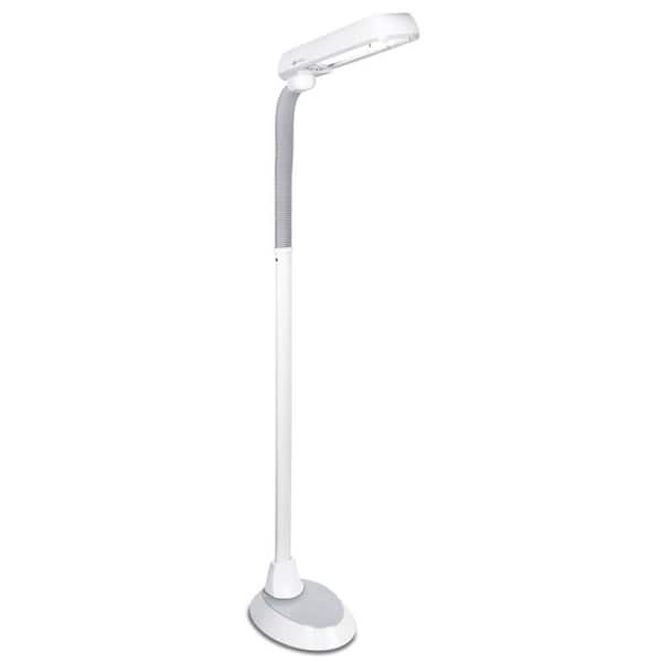 OttLite 45.50 in. 24-Watt Refresh White Floor Lamp