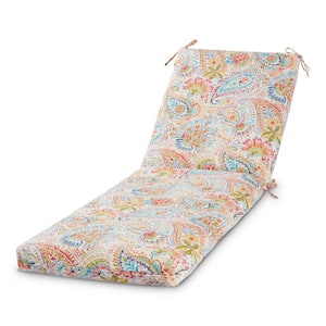 23 in. x 73 in. Outdoor Chaise Lounge Cushion in Jamboree