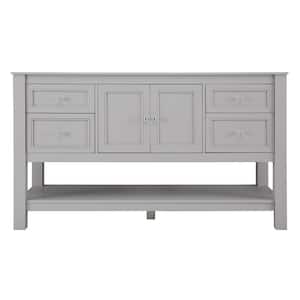 Gazette 60 in. W x 21.75 in. D x 34 in. H Bath Vanity Cabinet without Top in Grey