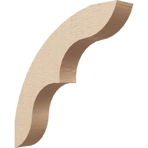 Ekena Millwork 3 in. x 18 in. x 18 in. Ozark Rough Cedar Woodgrain Timberthane Polyurethane Knee Brace, Primed