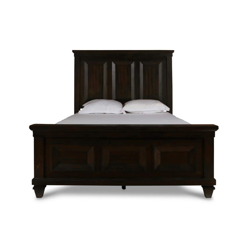 Sevilla Walnut Finish Acacia Wood King Bedroom Set