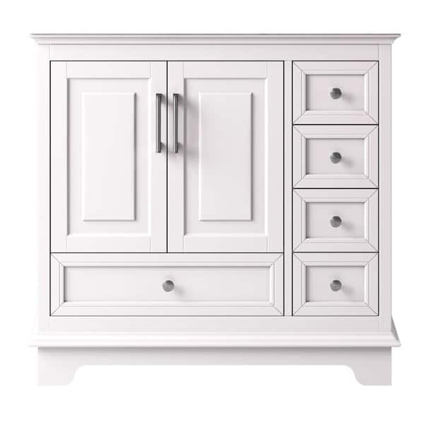 Exclusive Heritage McAuley 33.86 in. W x 20.94 in. D x 32.68 in. H Bath Vanity Cabinet Only in White
