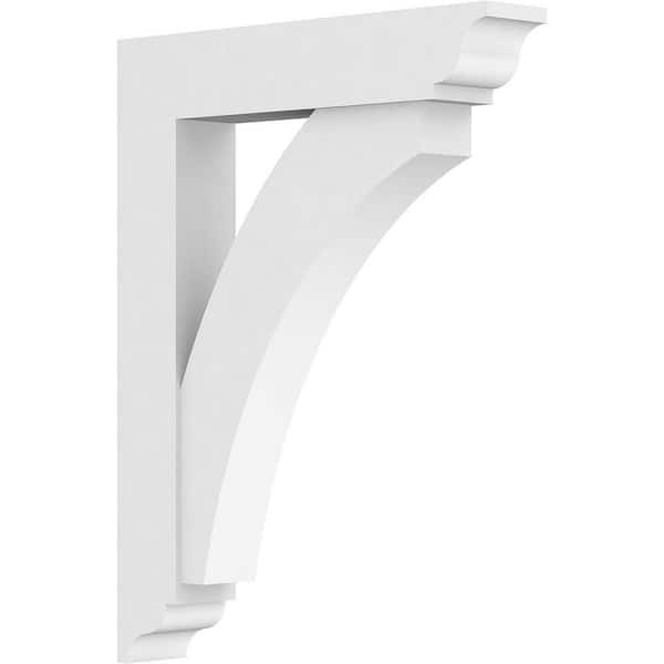 Ekena Millwork Standard Thorton 3 in. W x 26 in. H x 20 in. D Signature Urethane Polyurethane Bracket With Traditional Ends