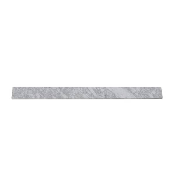 48 in. W Marble Vanity Backsplash in Carrara White