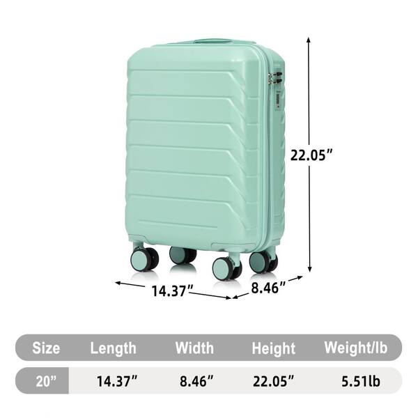 Flynama 20 Inch ABS Hard Spinner Luggage, Scratch Resistant Shell