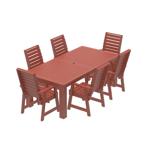 Highwood Glennville 7-Pieces Recycled Plastic Outdoor Dining Set