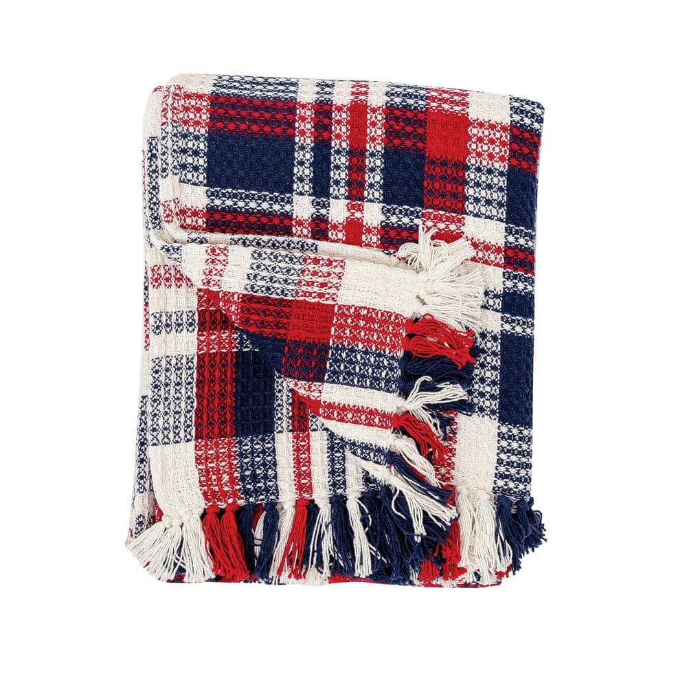 C&F HOME Harbor Red, Blue Throw Blanket 842581820 The Home Depot