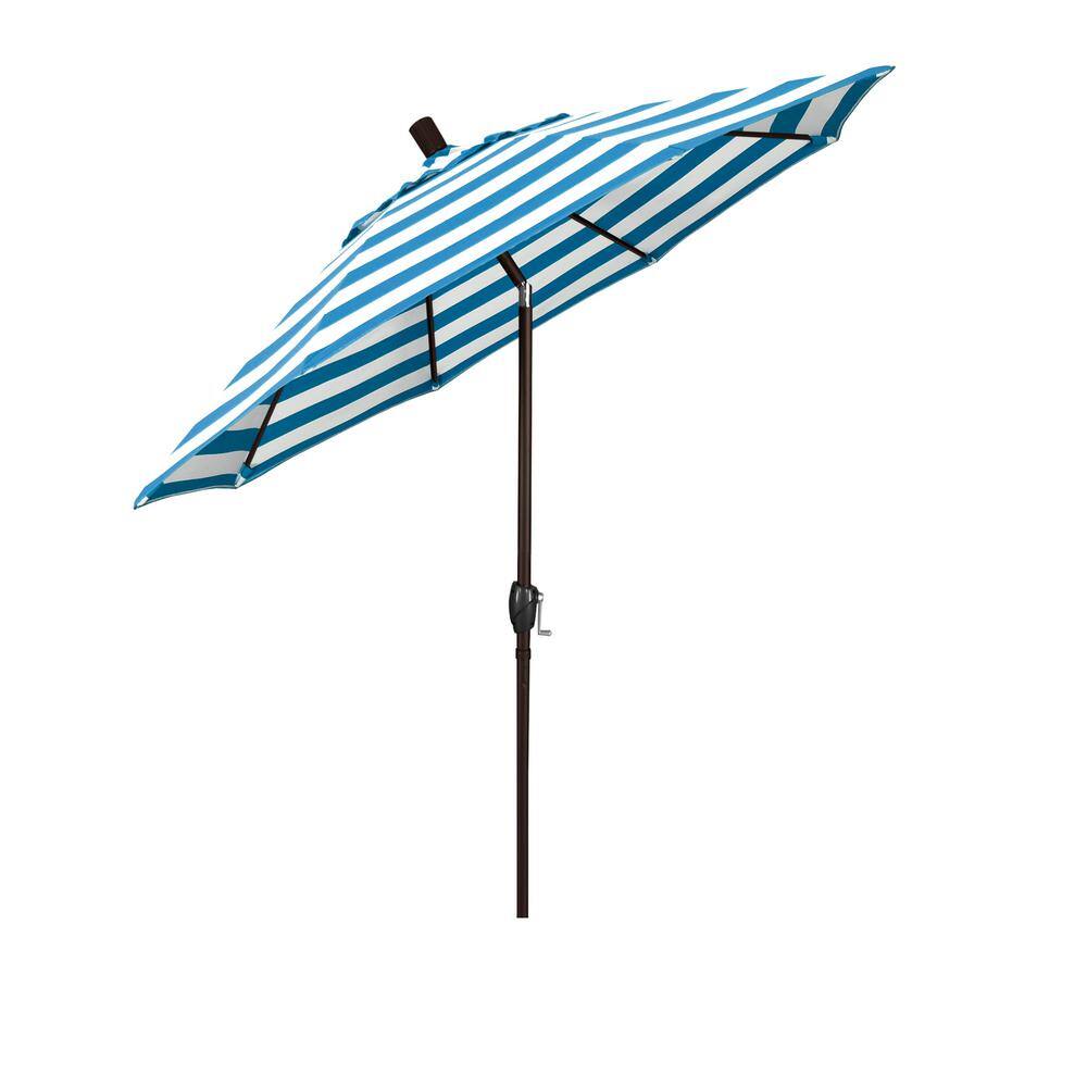 7.5 ft Yellow Sunbrella Market Umbrella with White Metal Pole