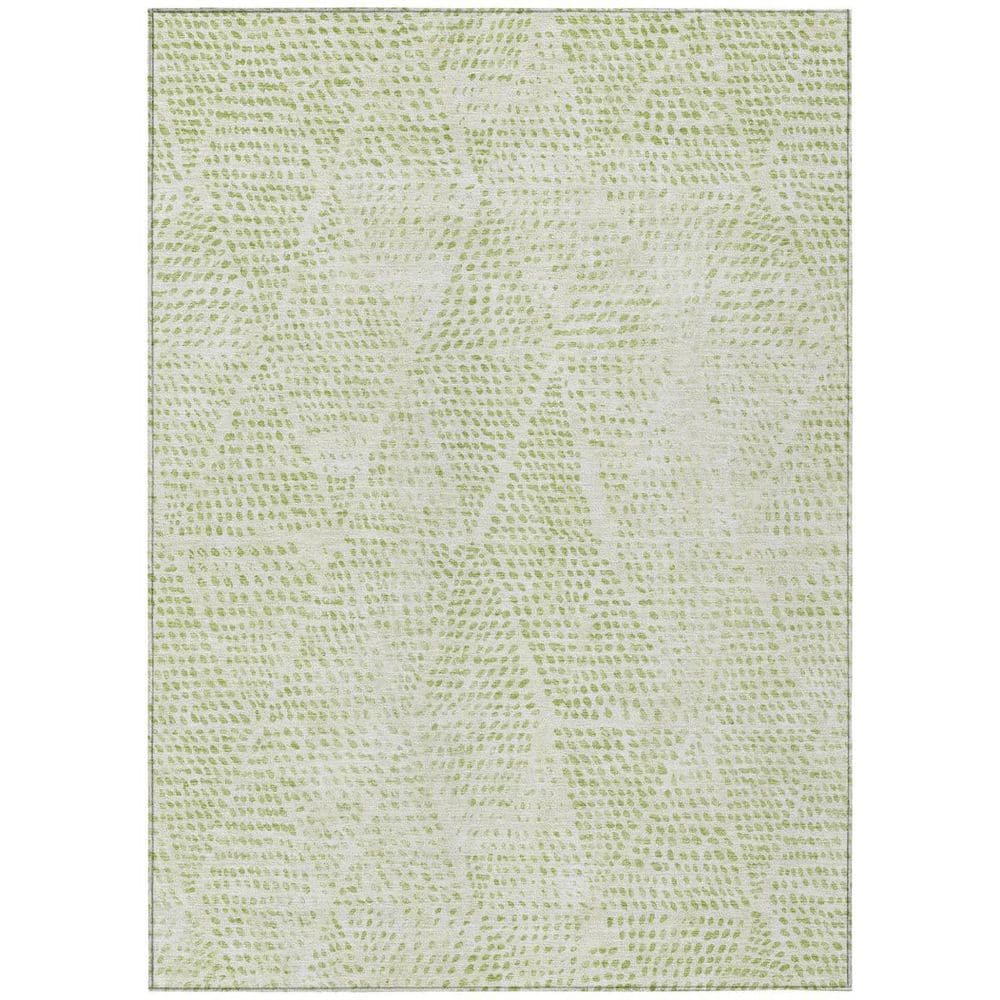 Artichoke Green, Ivory 3 ft. x 5 ft. Woven Geometric Polyester Rectangle Indoor / Outdoor Area Rug price history on PriceWatchPro