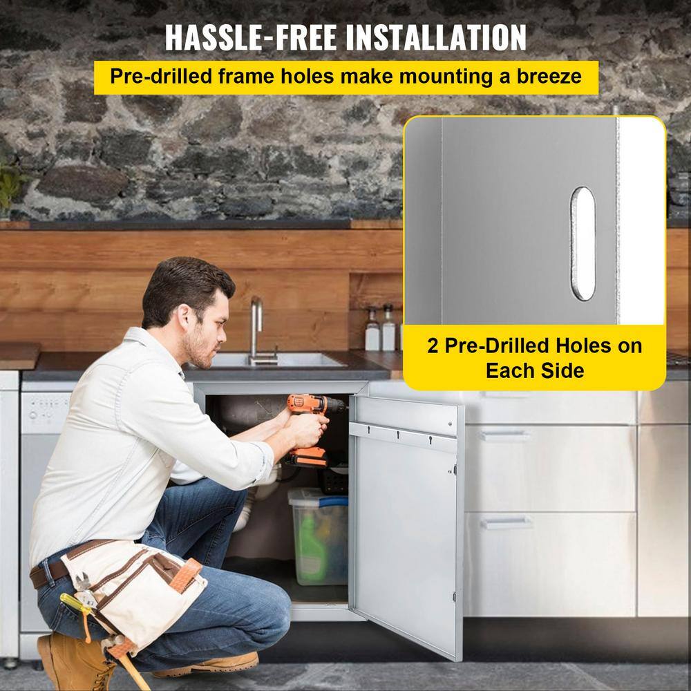 24x17 Inch Stainless Steel Outdoor BBQ Access Door