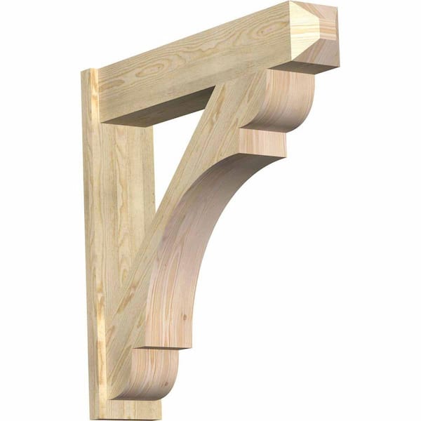 Ekena Millwork 8 in. x 38 in. x 38 in. Douglas Fir Olympic Craftsman Rough Sawn Outlooker