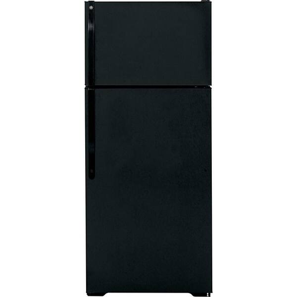 GE 18.1 cu. ft. Top Freezer Refrigerator in Black