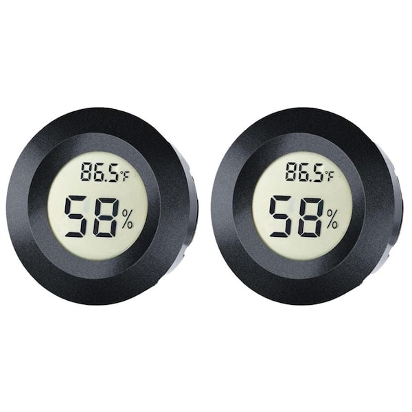 Digital Mini Hygrometer Thermometer (Fahrenheit or Celsius) for Indoor and Outdoor, Home, Greenhouse, Baby Room 2-Pack