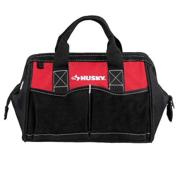 Husky 14 Open Top 15 Pocket Red & Black Tool Supply Bag