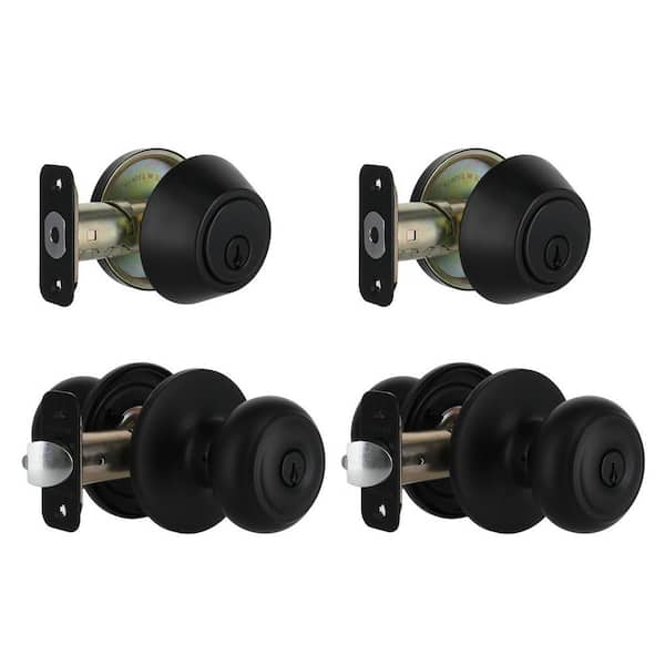 Defiant Hartford Matte Black Single Cylinder Keyed Alike Project