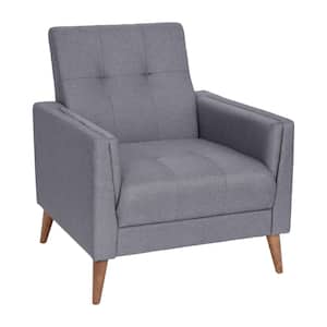 Slate Gray Fabric Accent Chair