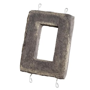 6 in. x 8 in. Smoke Electrical Outlet Stone