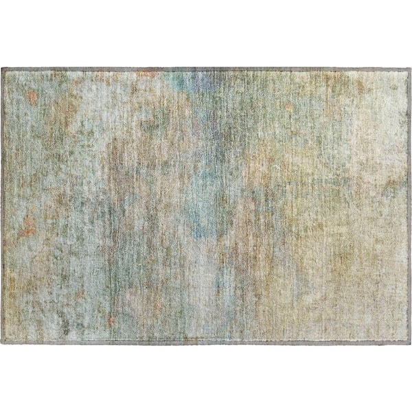 Mayfield Premium Machine Washable Abstract AMF2100 Wheat 2 ft. x 3 ft. Accent Rug