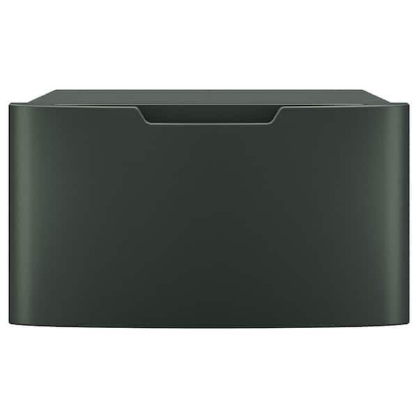 28 in. Wide Laundry Pedestal with 16 in. Height in Jade Green and Storage Drawer